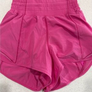 lululemon Hot Pink Athletic Shorts with Wide Waistband